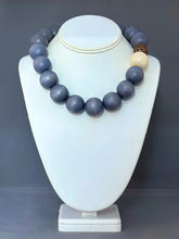 Load image into Gallery viewer, Edna Necklace - Dark Gray and Cream