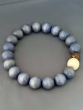 Load image into Gallery viewer, Edna Necklace - Dark Gray and Cream