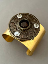 Load image into Gallery viewer, Victoria Cuff - Brown and Crystal