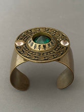 Load image into Gallery viewer, Victoria Cuff - Emerald and Peach