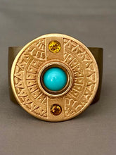 Load image into Gallery viewer, Victoria Cuff - Turquoise and Amber