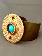 Load image into Gallery viewer, Victoria Cuff - Turquoise and Amber