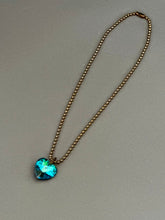 Load image into Gallery viewer, Tini Necklace - Bermuda Blue Heart