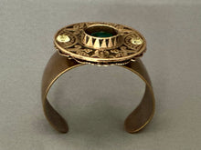 Load image into Gallery viewer, Victoria Cuff - Teal Green and Pale Yellow