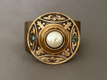 Load image into Gallery viewer, Victoria Cuff - White Pearl and Light Blue