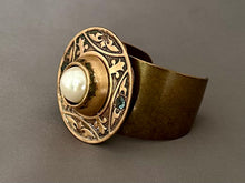 Load image into Gallery viewer, Victoria Cuff - White Pearl and Light Blue