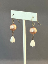 Load image into Gallery viewer, Jasmine MOP Earrings 1- Cream and Rose