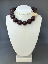 Load image into Gallery viewer, Edna Necklace - Burgundy and Cream