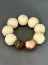 Load image into Gallery viewer, Edna Bracelet - Cream and Copper
