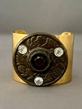 Load image into Gallery viewer, Victoria Cuff - Brown and Crystal
