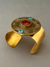 Load image into Gallery viewer, Victoria Cuff - Amber and Light Blue
