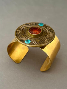 Victoria Cuff - Amber and Light Blue