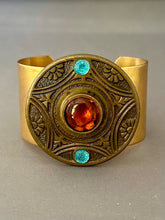 Load image into Gallery viewer, Victoria Cuff - Amber and Light Blue
