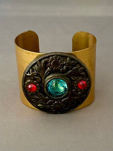 Victoria Cuff - Red and Turquoise