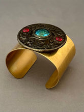 Load image into Gallery viewer, Victoria Cuff - Red and Turquoise
