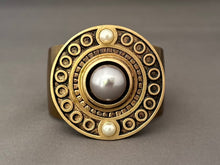 Load image into Gallery viewer, Victoria Cuff - Gray and Cream Pearl
