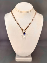 Load image into Gallery viewer, Danielle Necklace - Clear with Blue Heart
