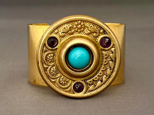 Victoria Cuff - Turquoise and Purple