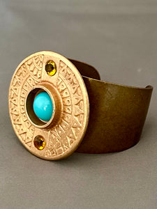 Victoria Cuff - Turquoise and Amber