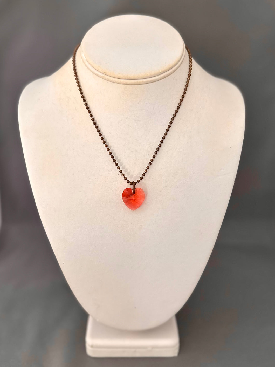 Tini Necklace - Salmon Pink Heart