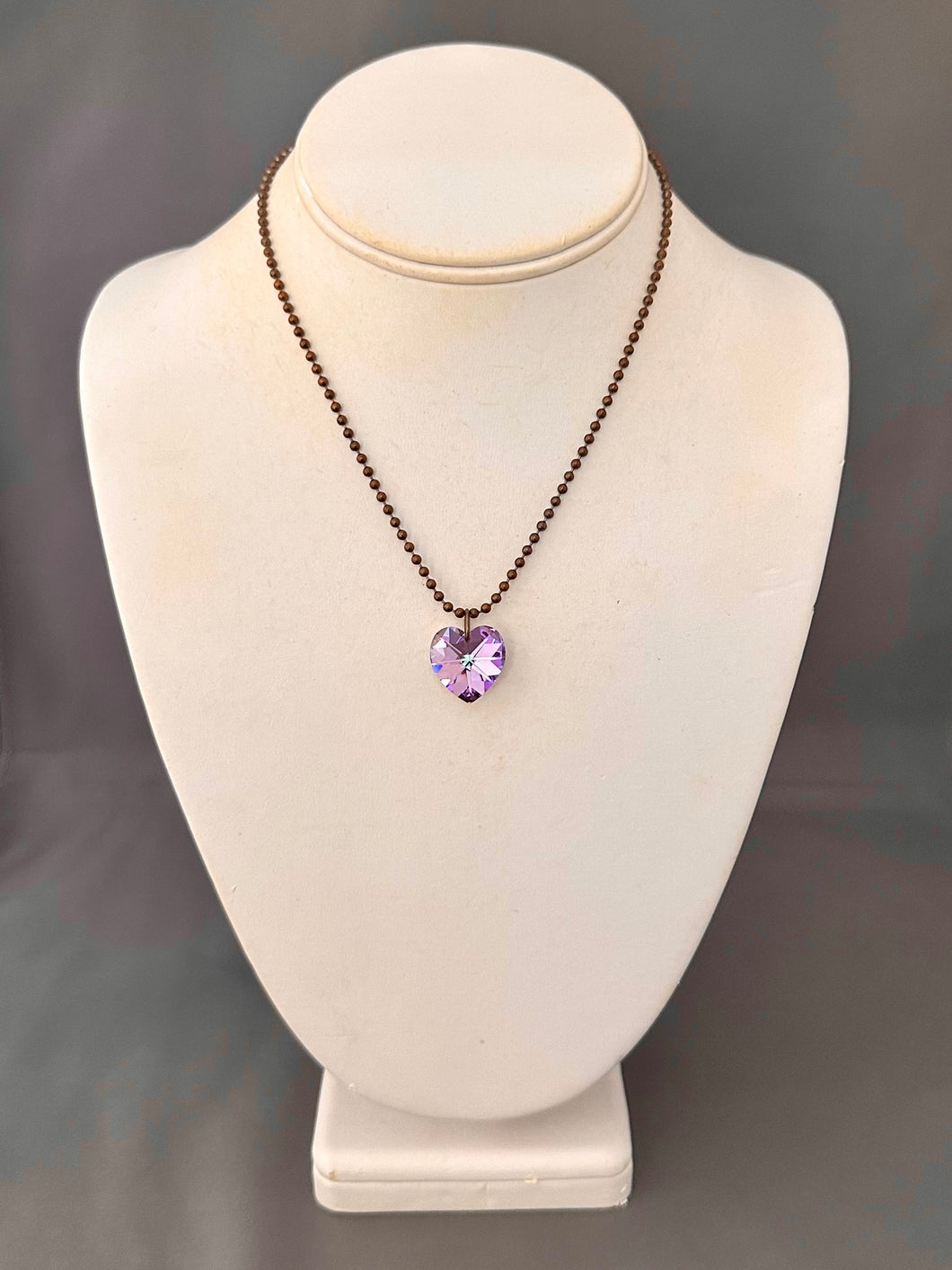 Tini Necklace - Vitrail Light Purple Heart