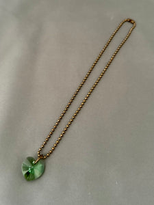 Tini Necklace - Green Heart