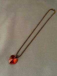 Tini Necklace - Salmon Pink Heart