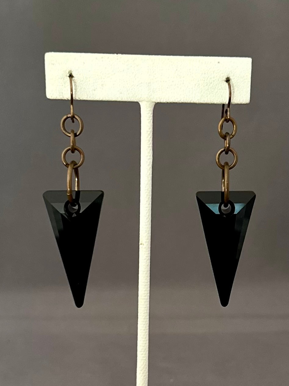 Joan Earrings - Jet Black