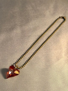 Christine Necklace - Red Magma Heart