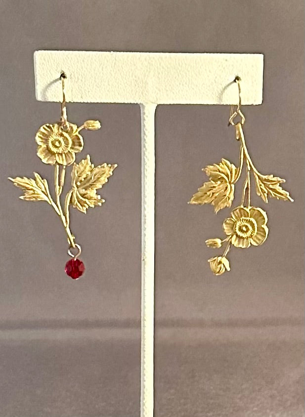 Blume Earrings - Siam Red