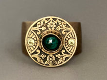 Load image into Gallery viewer, Victoria Cuff - Teal Green and Pale Yellow
