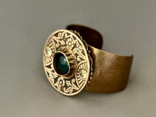 Load image into Gallery viewer, Victoria Cuff - Teal Green and Pale Yellow
