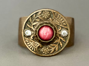 Victoria Cuff - Marbled Pink and Clear