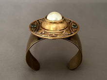 Load image into Gallery viewer, Victoria Cuff - White Pearl and Light Blue
