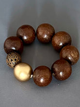 Load image into Gallery viewer, Edna Bracelet - Chocolate and Gold
