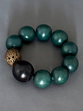 Load image into Gallery viewer, Edna Bracelet - Medium Pine and Black
