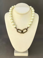 Load image into Gallery viewer, Colleen Necklace - Cream with Oval Clasp
